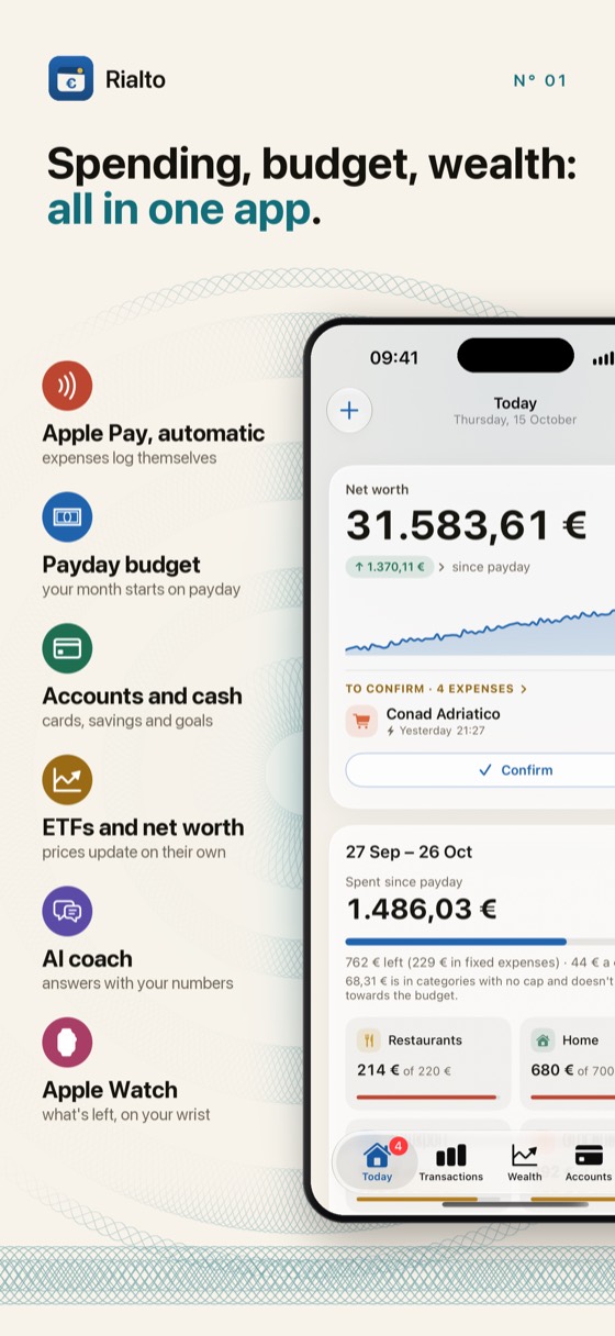 Spending, budget, net worth: all in one app
